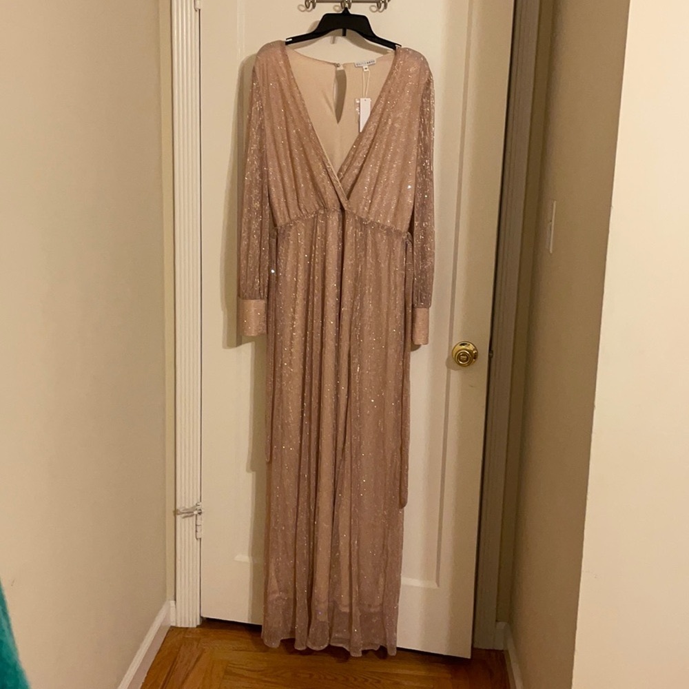 Baltic Born Abigail Sparkle Gown Champagne NWT